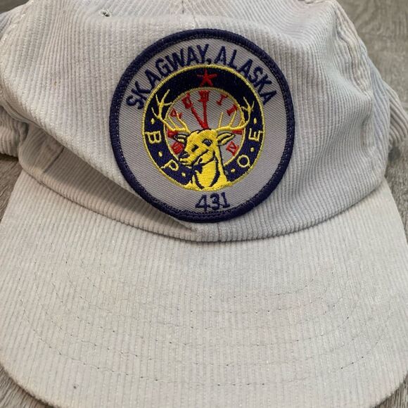 Vintage Alaska Patch SnapBack Trucker Corduroy Gray Hat Cap - Picture 3 of 6